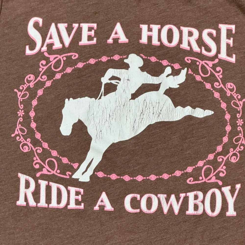 Forever 21 Ride A Cowboy Vintage Y2K Graphic Tee Shirt Women’s Medium - Picture 3 of 4
